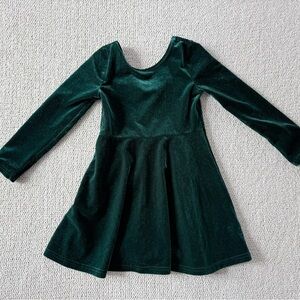 Elegant Green Velvet Dress 3 T